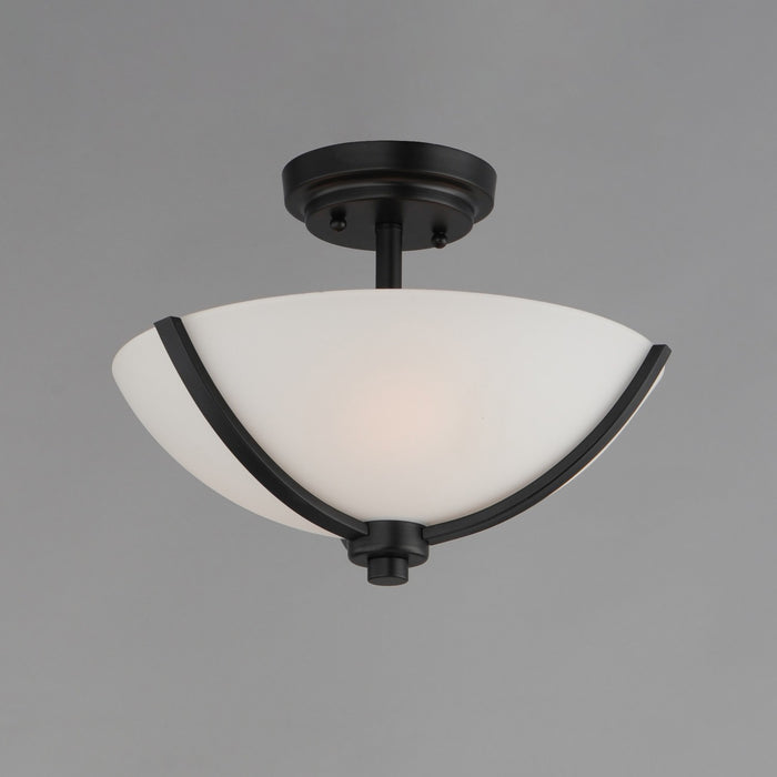 Myhouse Lighting Maxim - 20031SWBK - Three Light Semi Flush Mount - Deven - Black