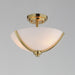 Myhouse Lighting Maxim - 20031SWSBR - Three Light Semi Flush Mount - Deven - Satin Brass