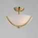 Myhouse Lighting Maxim - 20031SWSBR - Three Light Semi Flush Mount - Deven - Satin Brass