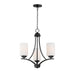 Myhouse Lighting Maxim - 20033SWBK - Three Light Chandelier - Deven - Black