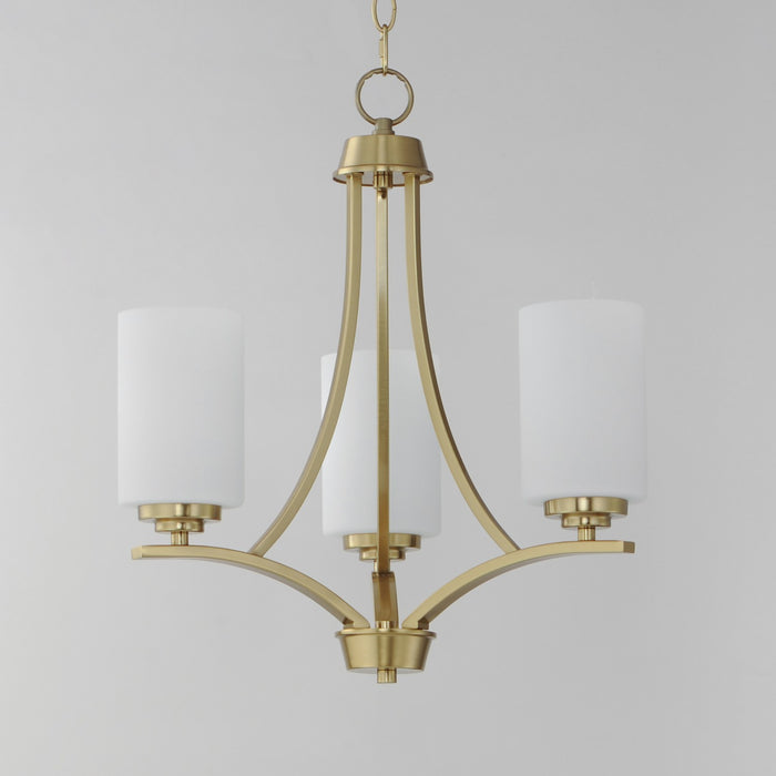 Myhouse Lighting Maxim - 20033SWSBR - Three Light Chandelier - Deven - Satin Brass