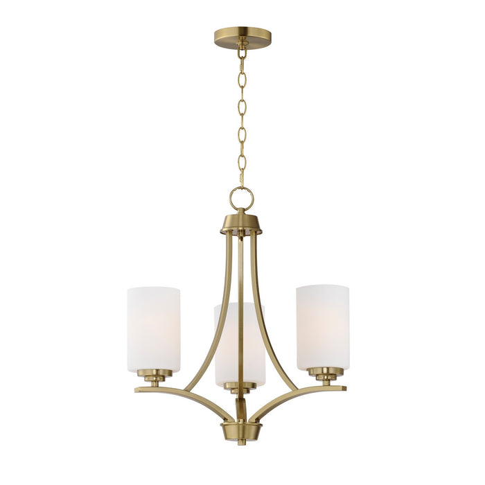 Myhouse Lighting Maxim - 20033SWSBR - Three Light Chandelier - Deven - Satin Brass