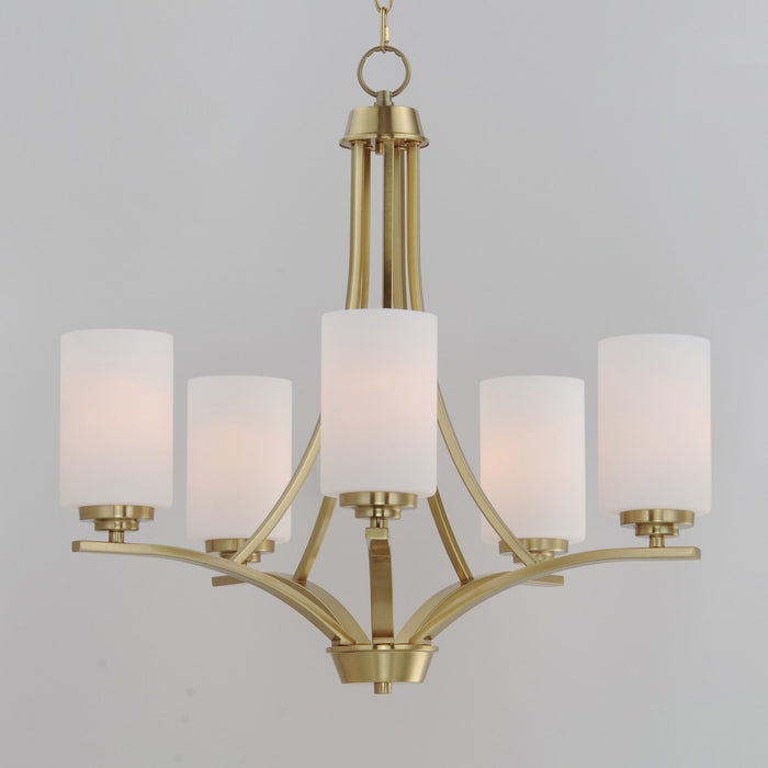 Myhouse Lighting Maxim - 20035SWSBR - Five Light Chandelier - Deven - Satin Brass