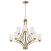 Myhouse Lighting Maxim - 20036SWSBR - Nine Light Chandelier - Deven - Satin Brass