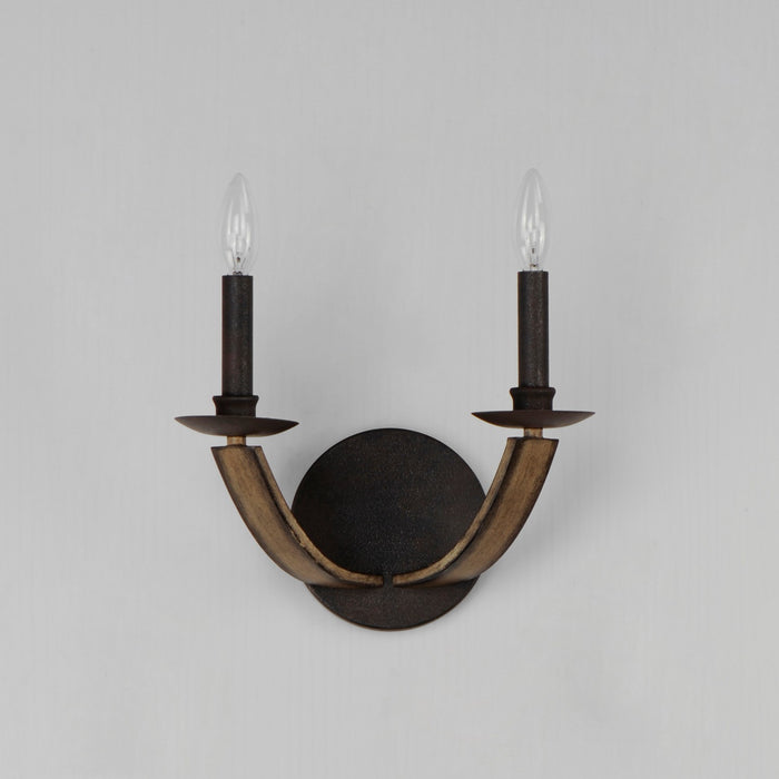 Myhouse Lighting Maxim - 20341DWAR - Two Light Wall Sconce - Basque - Driftwood/Anthracite