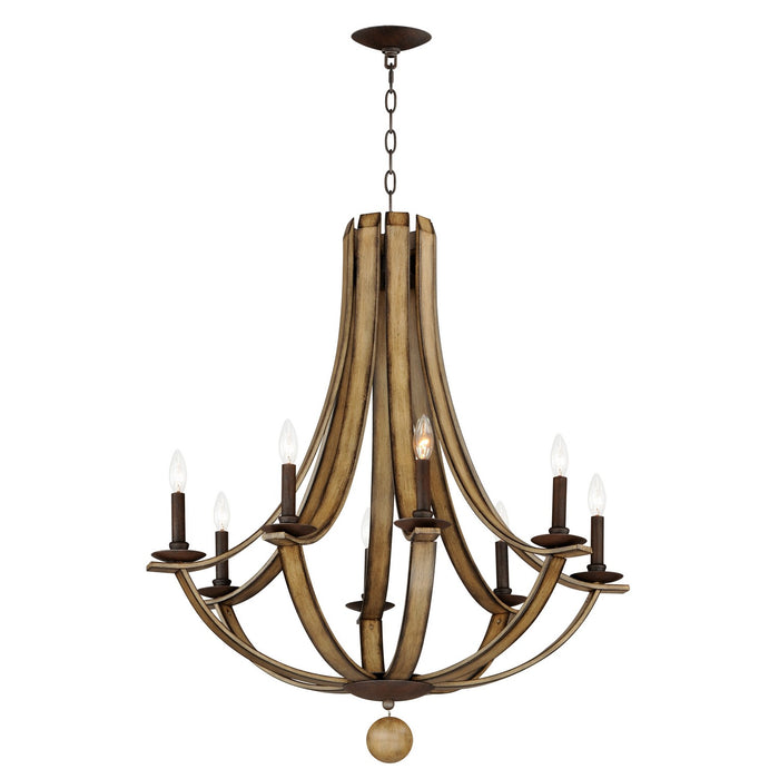 Myhouse Lighting Maxim - 20348DWAR - Eight Light Chandelier - Basque - Driftwood/Anthracite