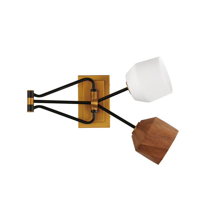 Myhouse Lighting Maxim - 28272DBZAB - LED Wall Sconce - Akimbo - Dark Bronze/Antique Brass