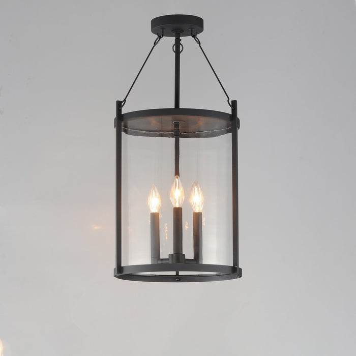 Myhouse Lighting Maxim - 30069CLBK - Three Light Pendant - Belfry - Black