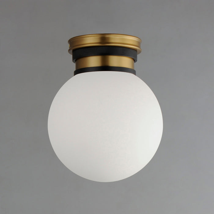 Myhouse Lighting Maxim - 32481SWBKNAB - LED Flush Mount - San Simeon - Black / Natural Aged Brass