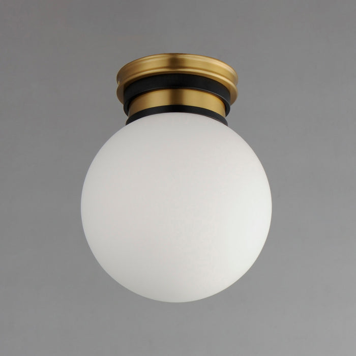 Myhouse Lighting Maxim - 32481SWBKNAB - LED Flush Mount - San Simeon - Black / Natural Aged Brass