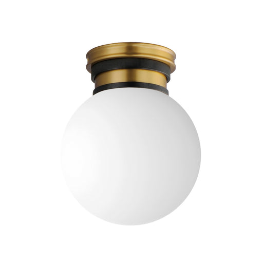 Myhouse Lighting Maxim - 32481SWBKNAB - LED Flush Mount - San Simeon - Black / Natural Aged Brass