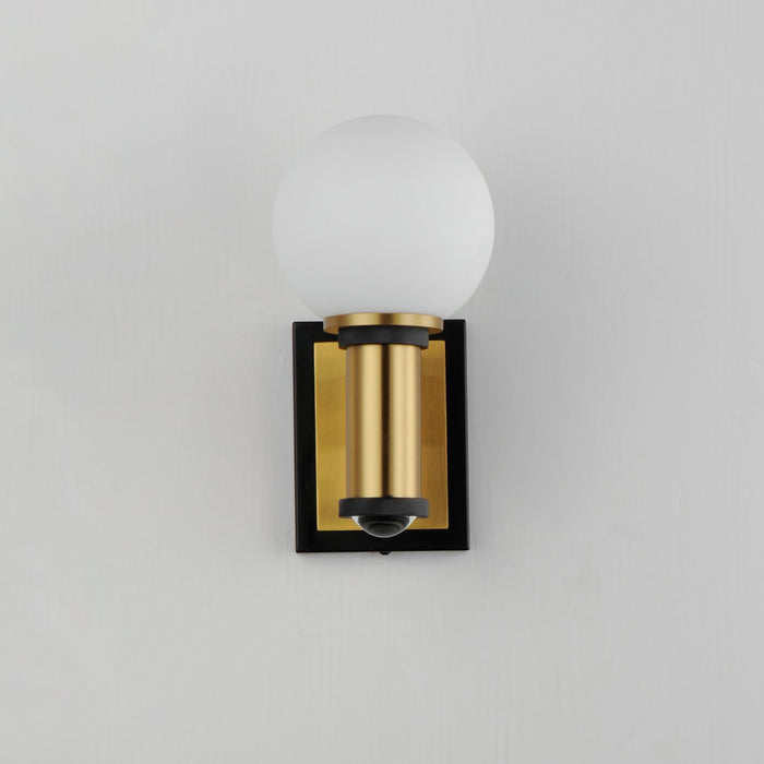 Myhouse Lighting Maxim - 32482SWBKNAB - LED Wall Sconce - San Simeon - Black / Natural Aged Brass