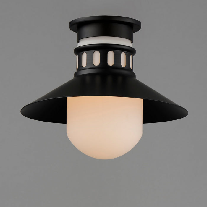 Myhouse Lighting Maxim - 35120SWBK - One Light Outdoor Flush Mount - Admiralty - Black