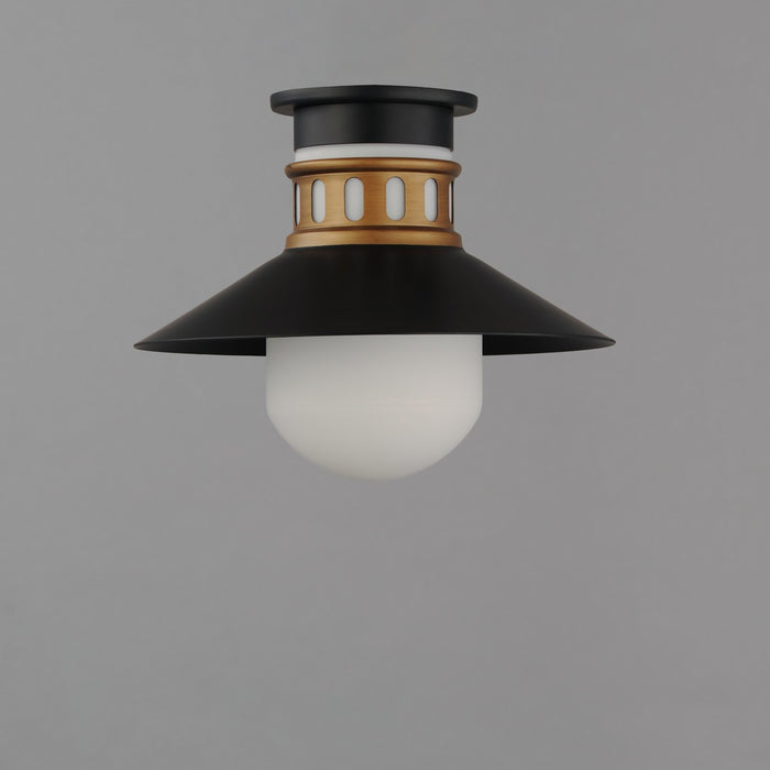 Myhouse Lighting Maxim - 35120SWBKAB - One Light Outdoor Flush Mount - Admiralty - Black / Antique Brass