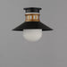 Myhouse Lighting Maxim - 35120SWBKAB - One Light Outdoor Flush Mount - Admiralty - Black / Antique Brass