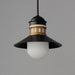 Myhouse Lighting Maxim - 35121SWBKAB - One Light Outdoor Pendant - Admiralty - Black / Antique Brass