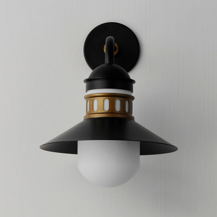 Myhouse Lighting Maxim - 35124SWBKAB - One Light Outdoor Wall Sconce - Admiralty - Black / Antique Brass