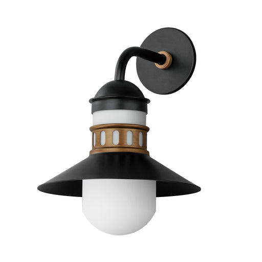 Myhouse Lighting Maxim - 35124SWBKAB - One Light Outdoor Wall Sconce - Admiralty - Black / Antique Brass