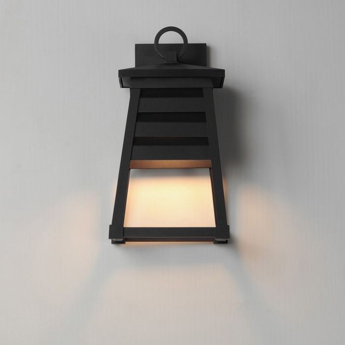 Myhouse Lighting Maxim - 40632BK - One Light Outdoor Wall Sconce - Shutters - Black