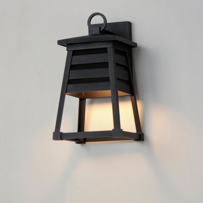 Myhouse Lighting Maxim - 40632BK - One Light Outdoor Wall Sconce - Shutters - Black