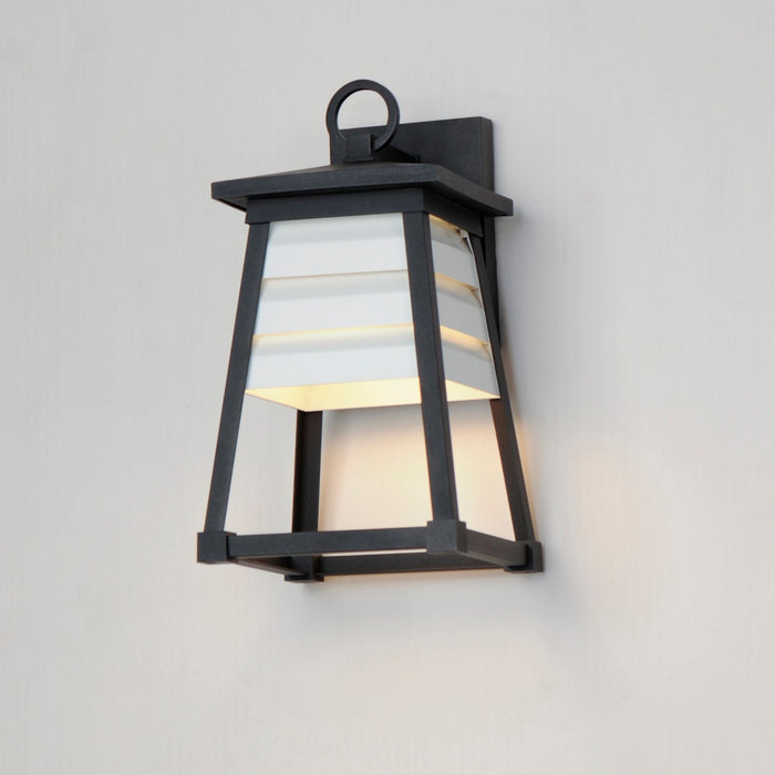 Myhouse Lighting Maxim - 40632WTBK - One Light Outdoor Wall Sconce - Shutters - Black