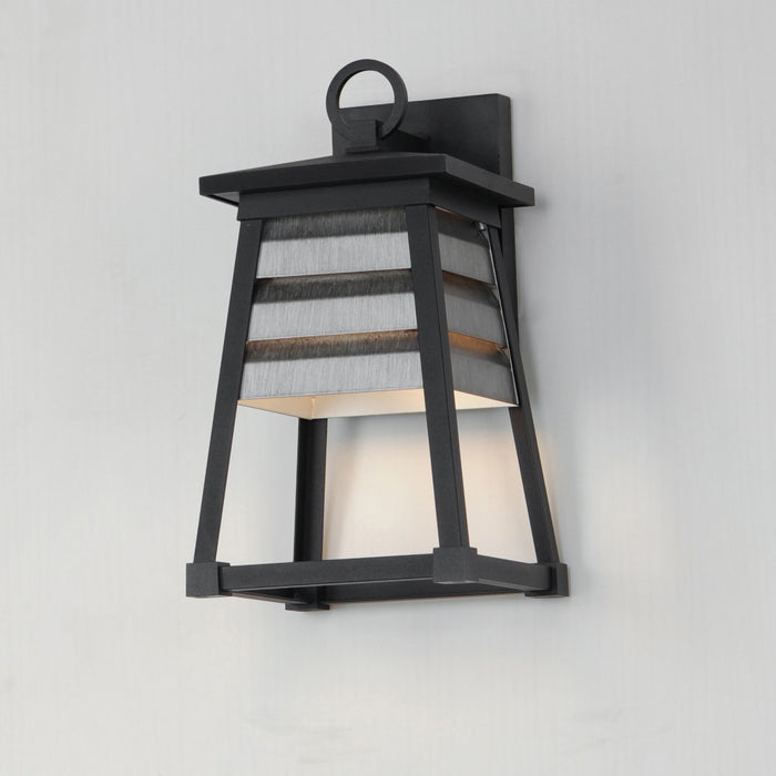 Myhouse Lighting Maxim - 40632WZBK - One Light Outdoor Wall Sconce - Shutters - Weathered Zinc/Black