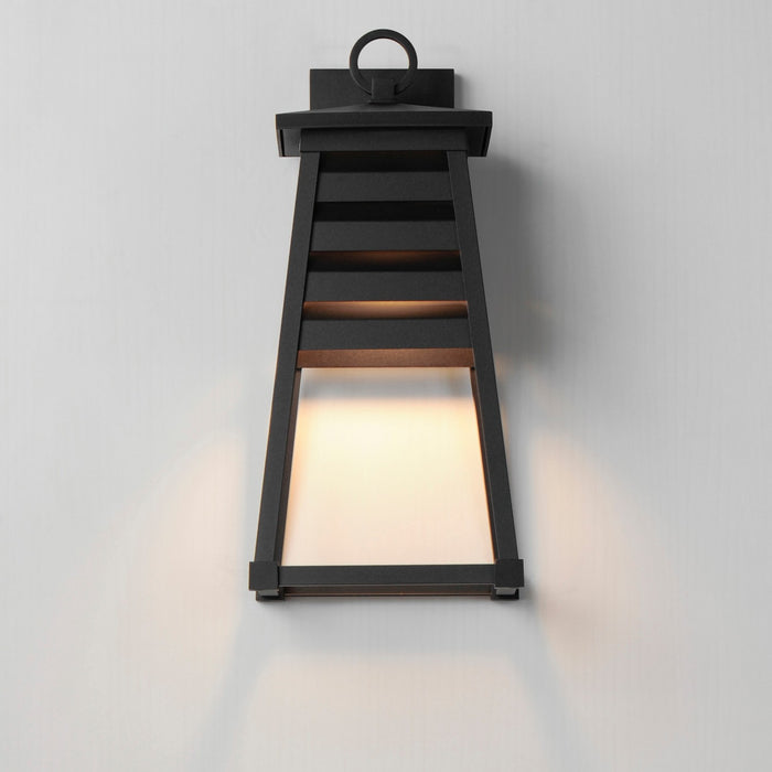 Myhouse Lighting Maxim - 40634BK - One Light Outdoor Wall Sconce - Shutters - Black