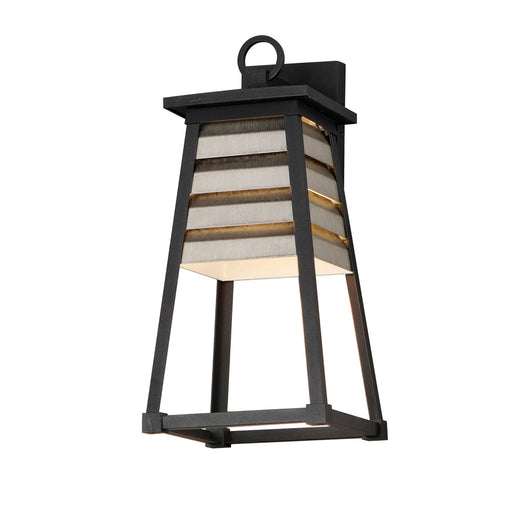 Myhouse Lighting Maxim - 40634WZBK - One Light Outdoor Wall Sconce - Shutters - Weathered Zinc/Black