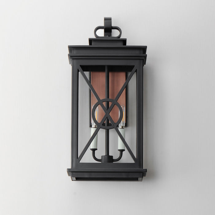 Myhouse Lighting Maxim - 40806CLACPBK - Two Light Outdoor Wall Sconce - Yorktown VX - Black/Aged Copper