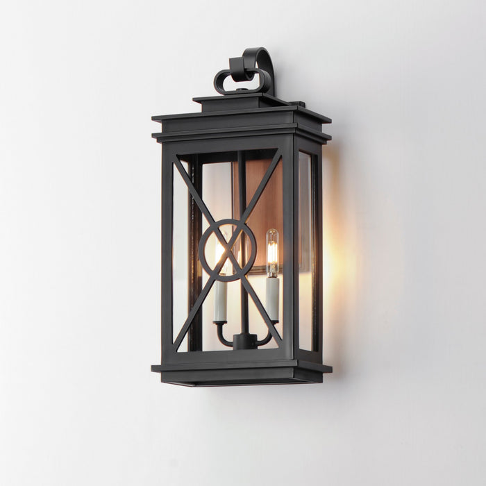 Myhouse Lighting Maxim - 40806CLACPBK - Two Light Outdoor Wall Sconce - Yorktown VX - Black/Aged Copper