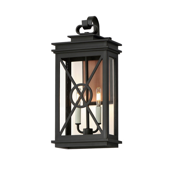 Myhouse Lighting Maxim - 40806CLACPBK - Two Light Outdoor Wall Sconce - Yorktown VX - Black/Aged Copper