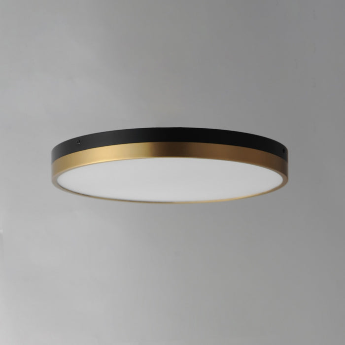 Myhouse Lighting Maxim - 59704WTBKAB - LED Flush Mount - Dapper - Black / Antique Brass