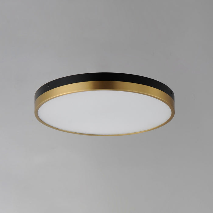 Myhouse Lighting Maxim - 59704WTBKAB - LED Flush Mount - Dapper - Black / Antique Brass