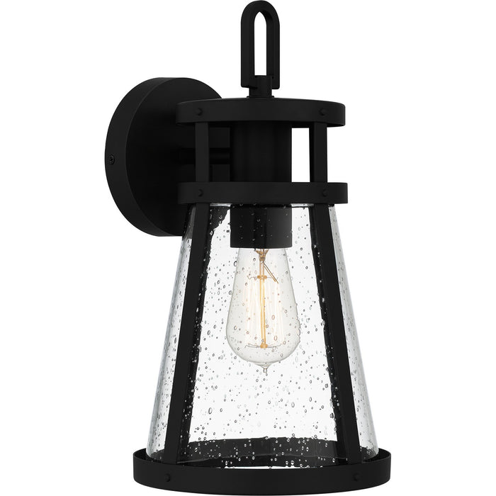 Myhouse Lighting Quoizel - BAB8408MBK - One Light Outdoor Wall Mount - Barber - Matte Black