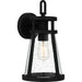 Myhouse Lighting Quoizel - BAB8408MBK - One Light Outdoor Wall Mount - Barber - Matte Black