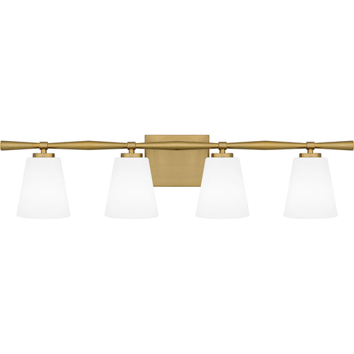 Myhouse Lighting Quoizel - BID8631AB - Four Light Bath - Brindley - Aged Brass