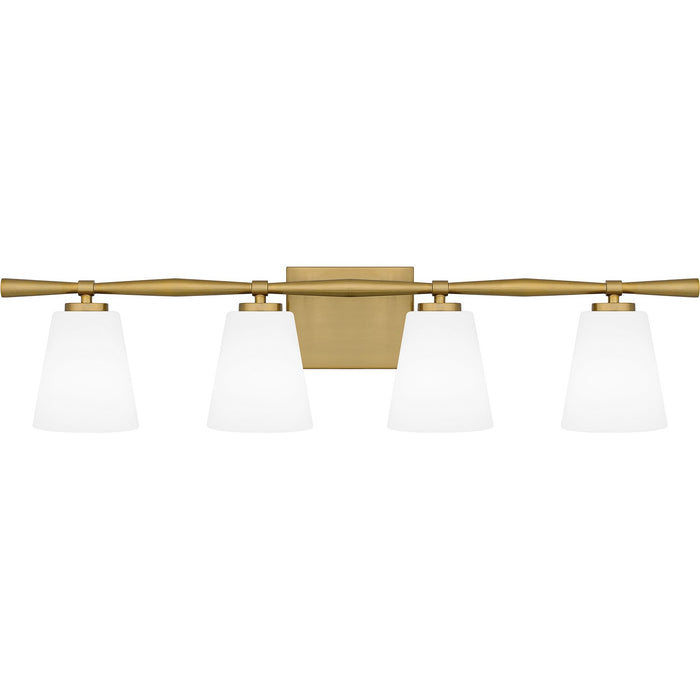 Myhouse Lighting Quoizel - BID8631AB - Four Light Bath - Brindley - Aged Brass