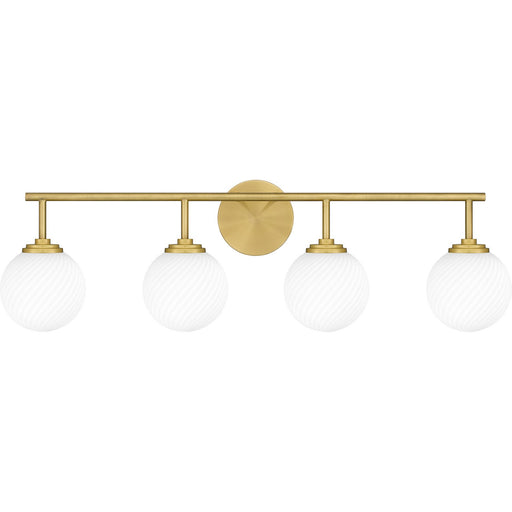 Myhouse Lighting Quoizel - ELO8633AB - Four Light Bath - Eloise - Aged Brass