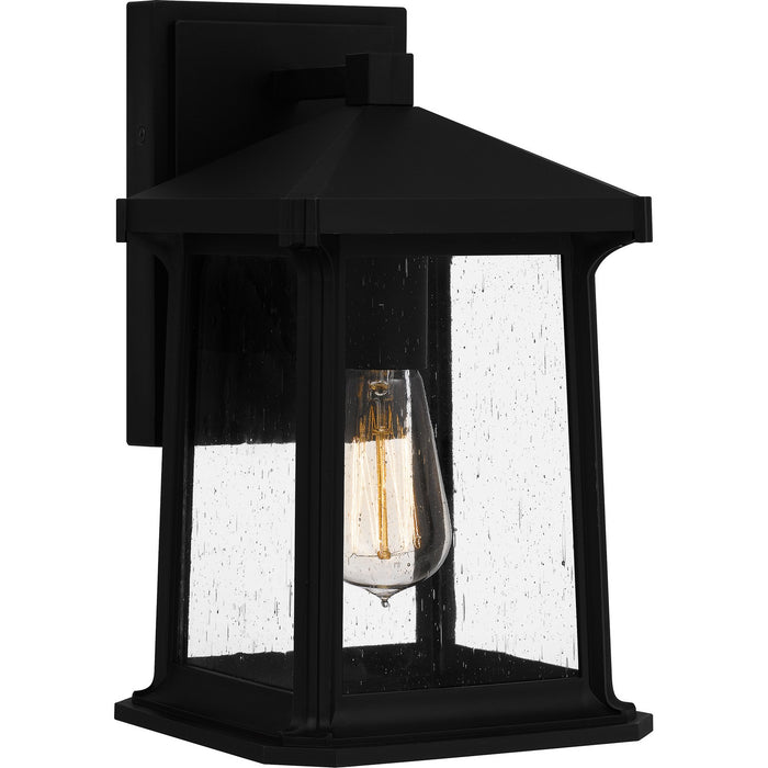 Myhouse Lighting Quoizel - SAT8407MBK - One Light Outdoor Wall Mount - Satterfield - Matte Black