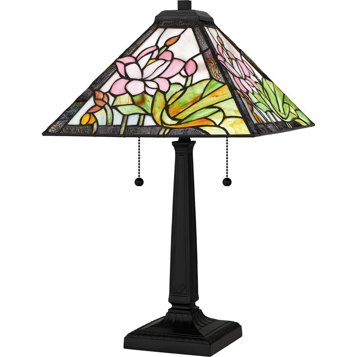 Myhouse Lighting Quoizel - TF16145MBK - Two Light Table Lamp - Tiffany - Matte Black