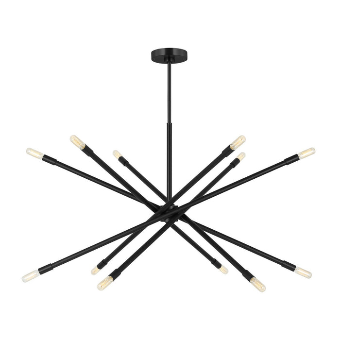 Myhouse Lighting Visual Comfort Studio - CC16512MBK - 12 Light Chandelier - Eastyn - Midnight Black