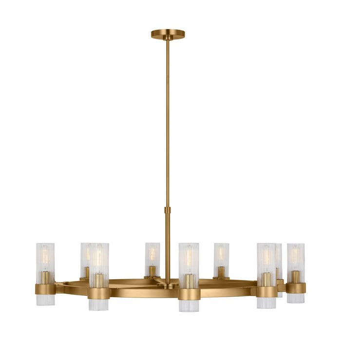 Myhouse Lighting Visual Comfort Studio - CC16810BBS - Eight Light Chandelier - Geneva - Burnished Brass