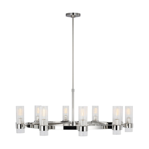 Myhouse Lighting Visual Comfort Studio - CC16810PN - Eight Light Chandelier - Geneva - Polished Nickel