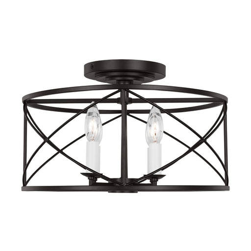 Myhouse Lighting Visual Comfort Studio - CF1134AI - Four Light Semi-Flush Mount - Beatrix - Aged Iron