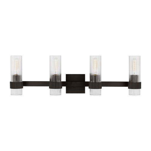 Myhouse Lighting Visual Comfort Studio - CV1024AI - Four Light Bath Vanity - Geneva - Aged Iron