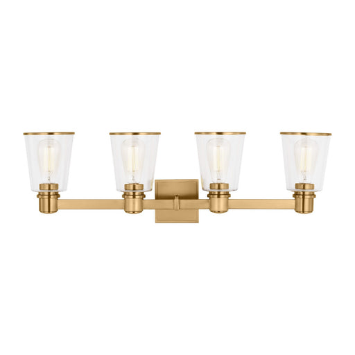 Myhouse Lighting Visual Comfort Studio - CV1034BBS - Four Light Bath Vanity - Alessa - Burnished Brass