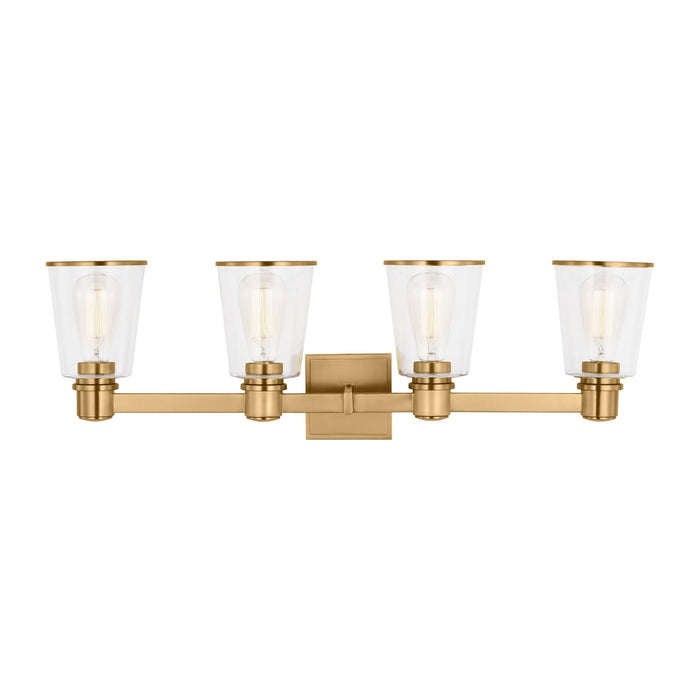 Myhouse Lighting Visual Comfort Studio - CV1034BBS - Four Light Bath Vanity - Alessa - Burnished Brass