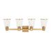 Myhouse Lighting Visual Comfort Studio - CV1034BBS - Four Light Bath Vanity - Alessa - Burnished Brass