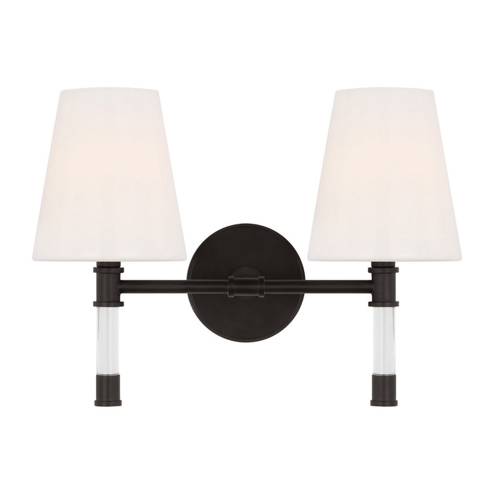 Myhouse Lighting Visual Comfort Studio - CV1052AI - Two Light Bath Vanity - Hanover - Aged Iron