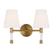 Myhouse Lighting Visual Comfort Studio - CV1052BBS - Two Light Bath Vanity - Hanover - Burnished Brass